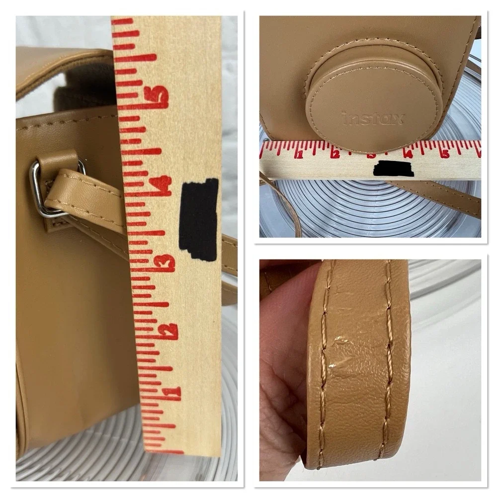 Genuine Fujifilm Instax Mini Groovy Camera Case Light Brown Adjustable‎ Strap